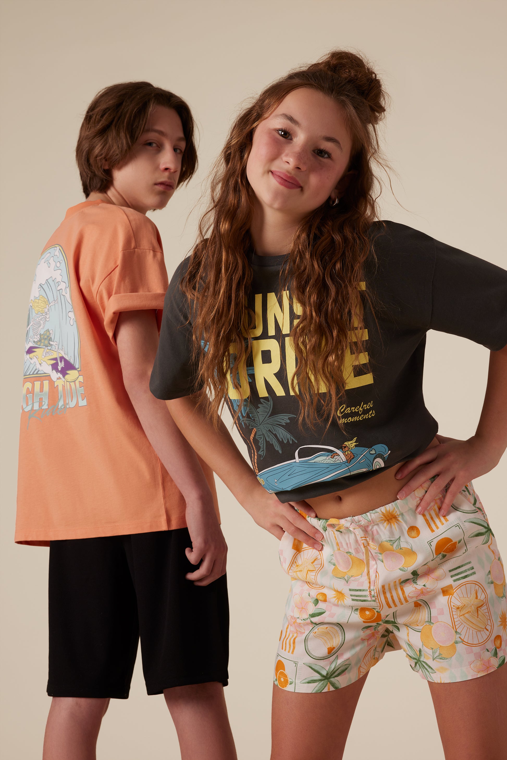 T-shirt à motifs - Ado fille && BLANC MULTI