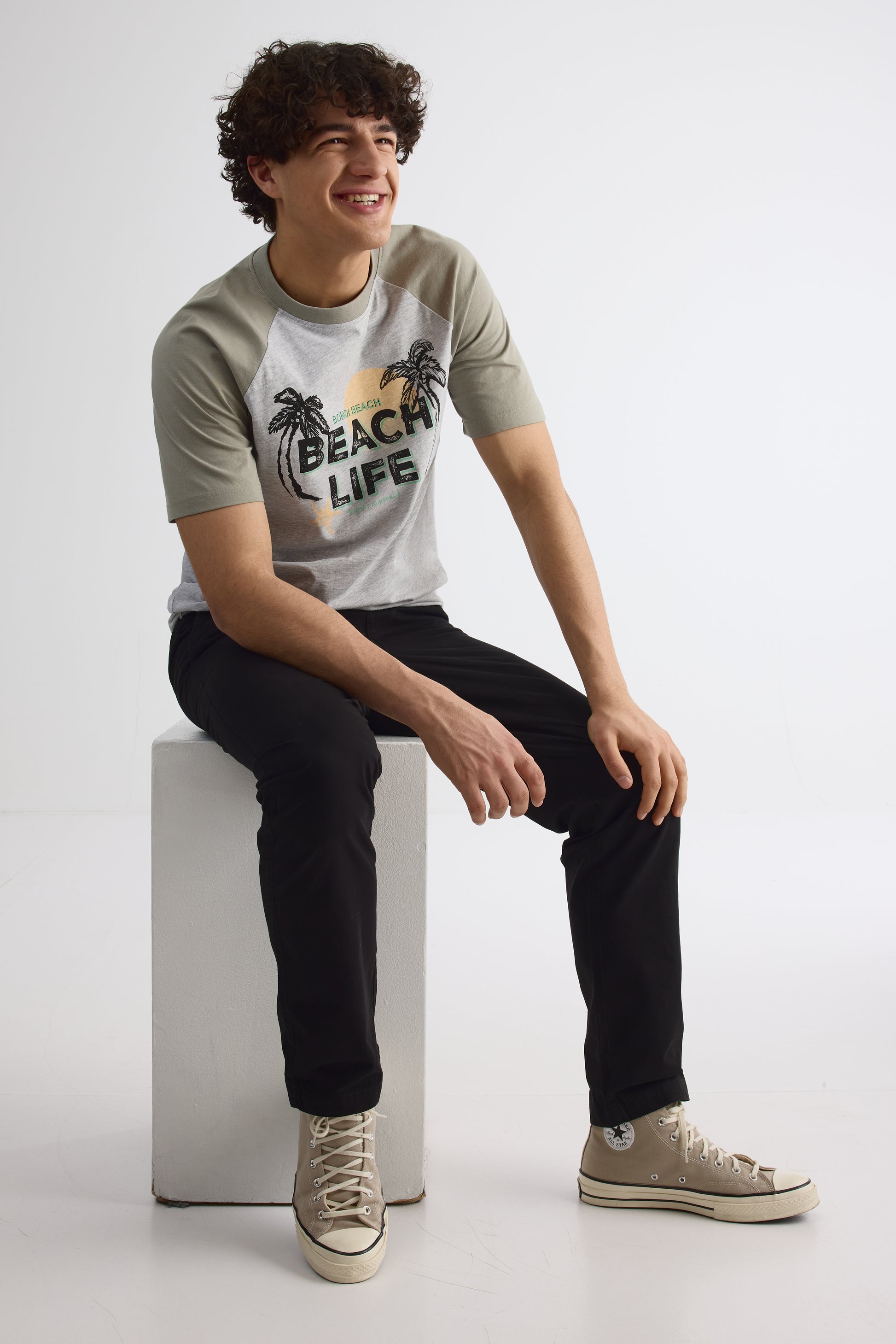 Pantalon élastique à cordon - Homme && NOIR