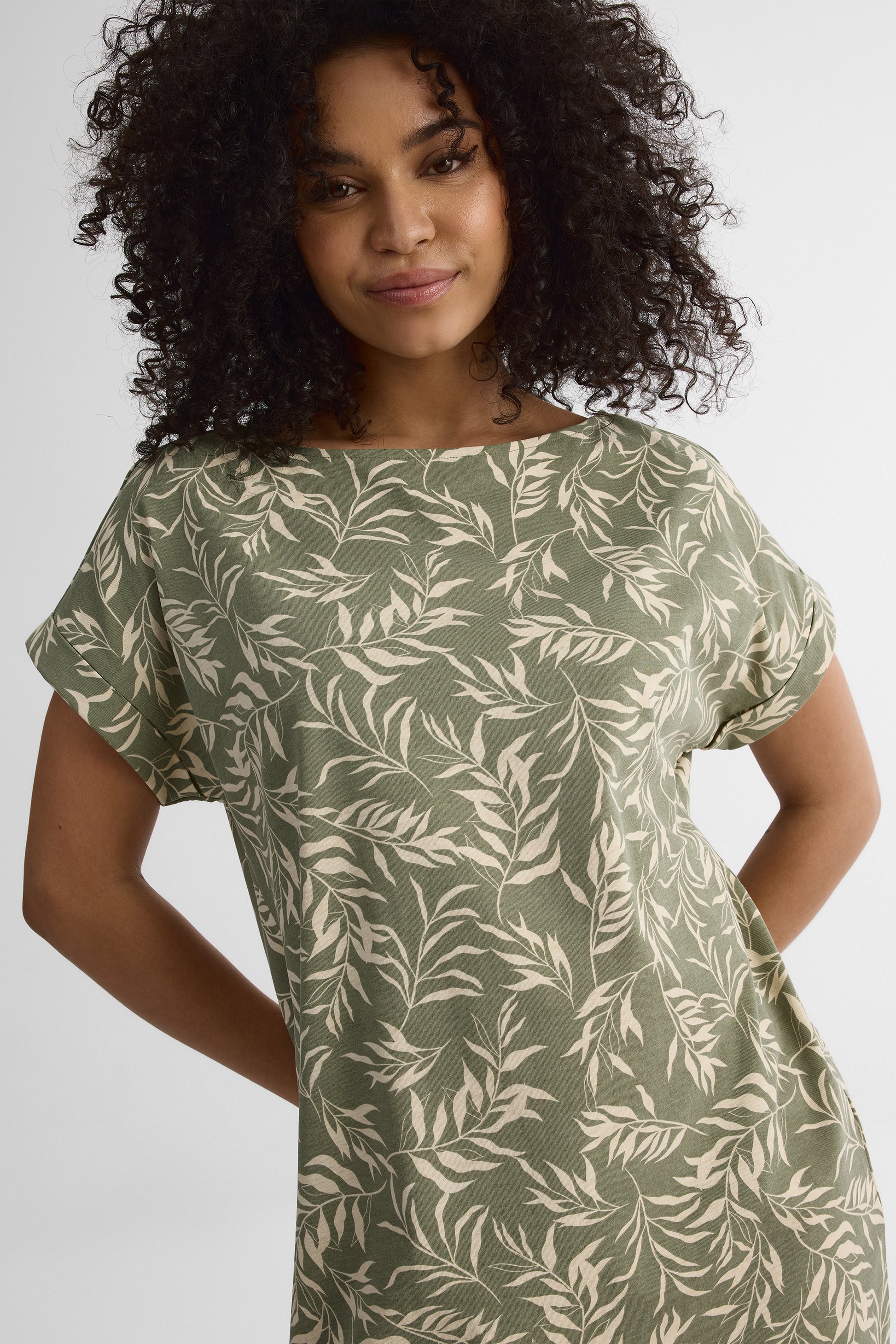 T-shirt à manches courtes - Femme && KAKI/MULTI