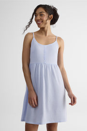 Robe rayée à bretelles fines - Femme && BLEU MULTI