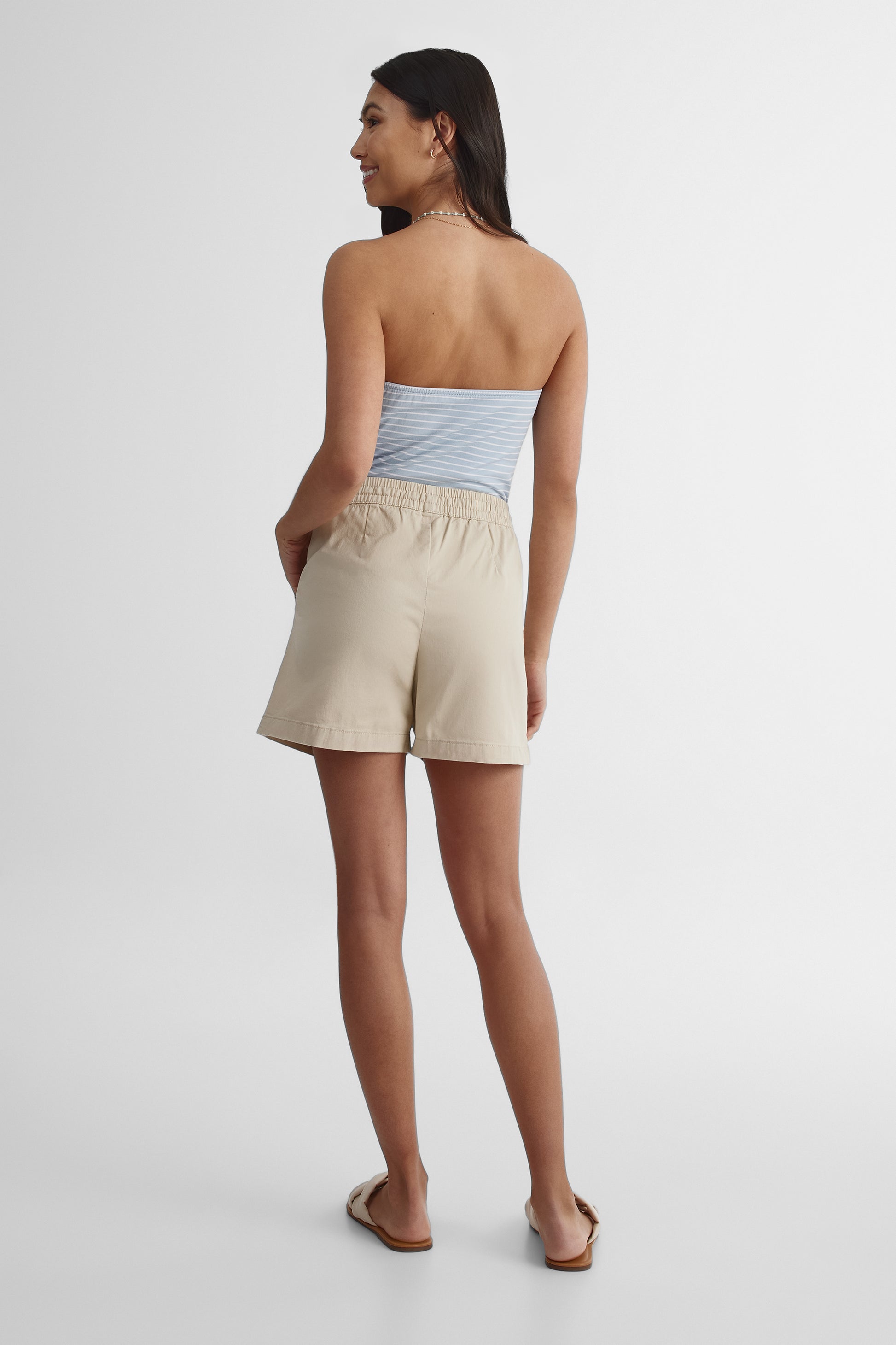 Short léger à cordon - Femme && BEIGE
