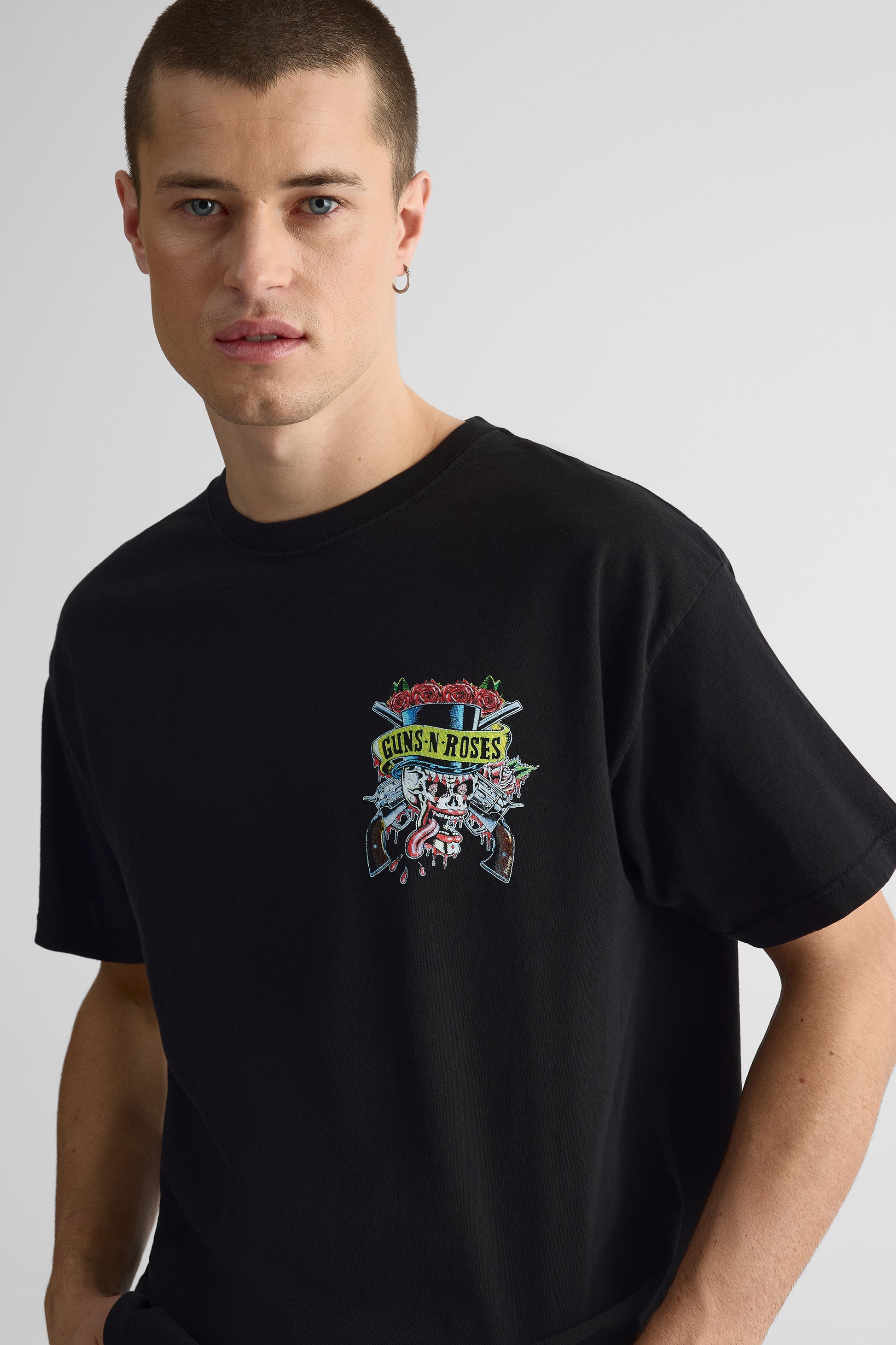 T-shirt imprimé Guns N' Roses – Homme && CHARBON