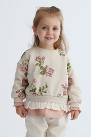 Chandail ouaté - Bébé fille && BEIGE/MULTI
