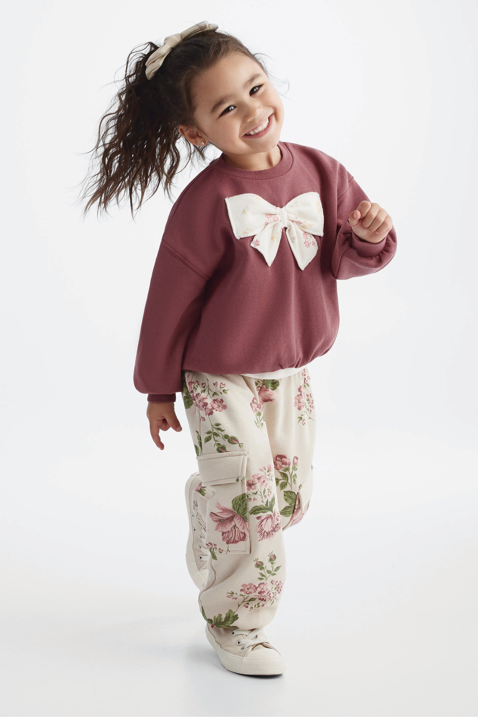 Pantalon ouaté - Enfant fille && BEIGE/MULTI