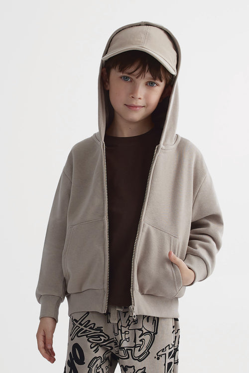 Veste ouatée - Enfant garçon && TAUPE