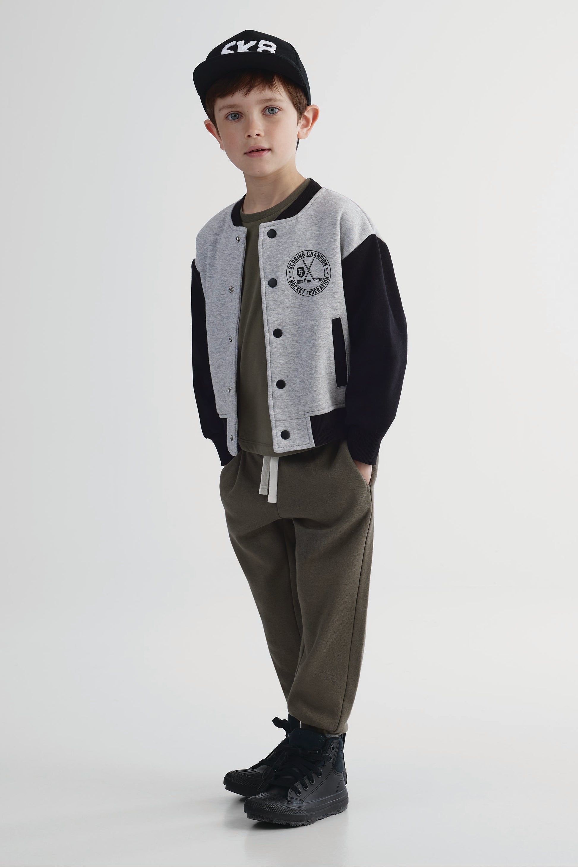 Pantalon ouaté - Enfant garçon && CHARBON