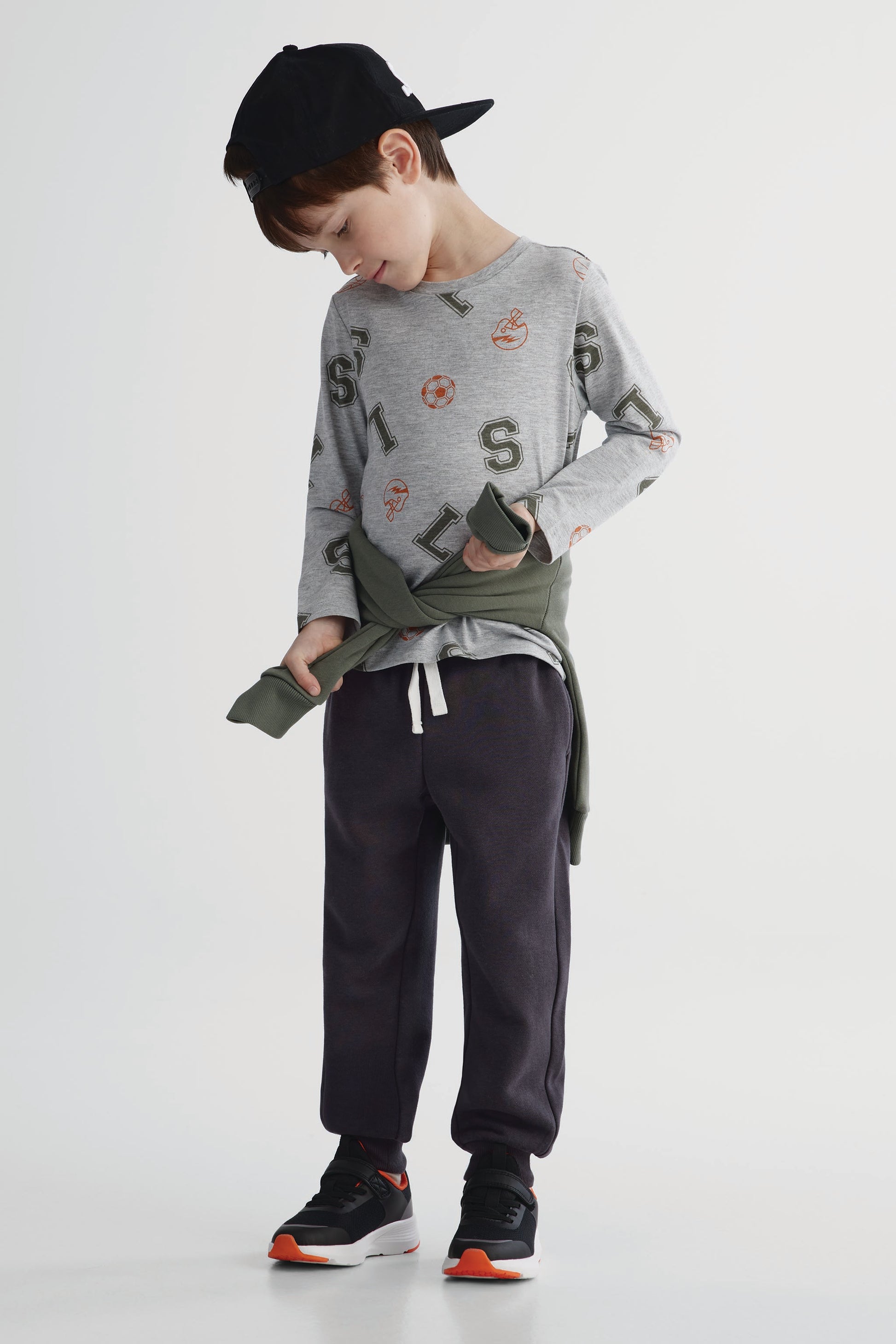 Pantalon ouaté - Enfant garçon && CHARBON
