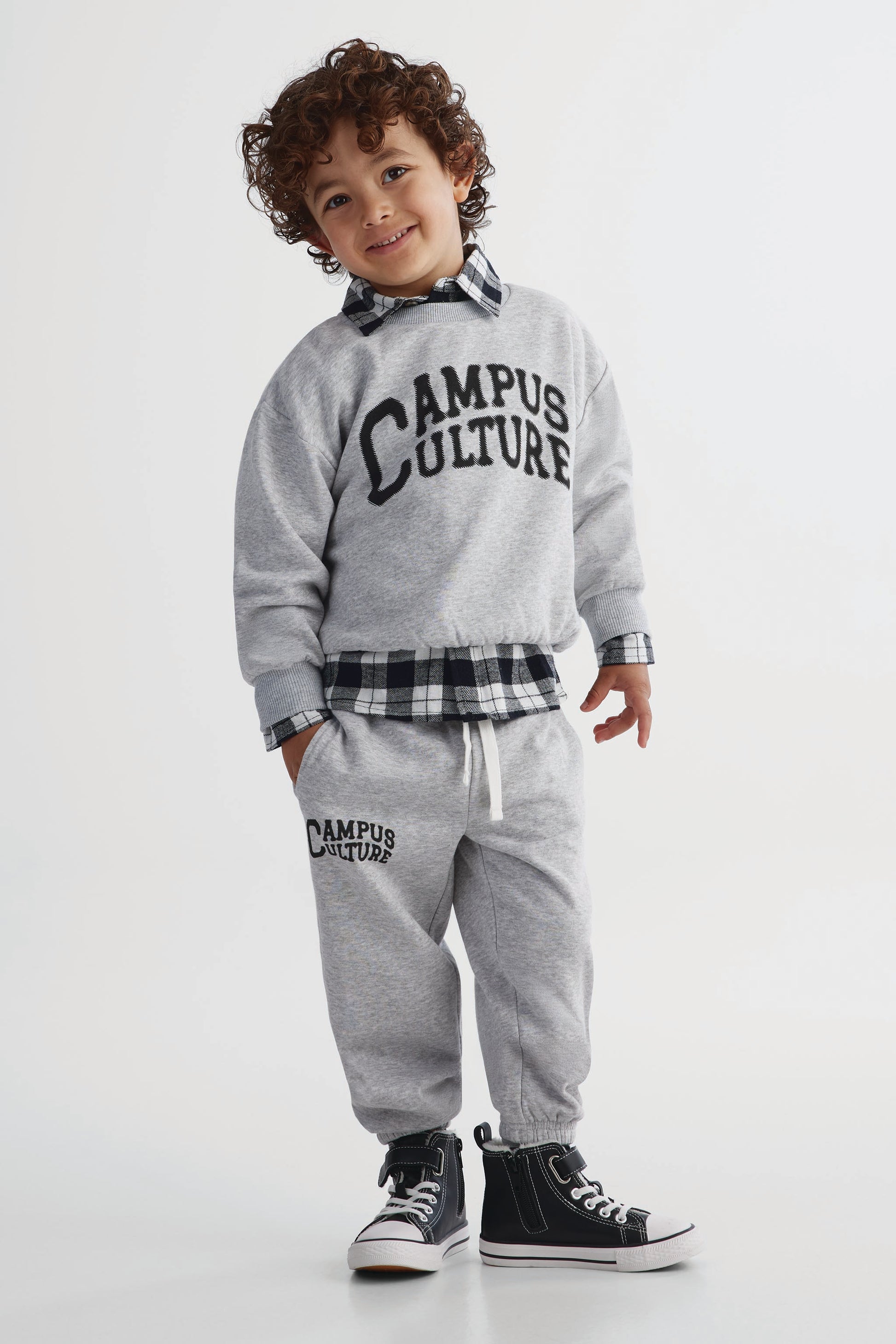 Ensemble 2 morceaux - Enfant garçon && MIX GRIS CLAIR