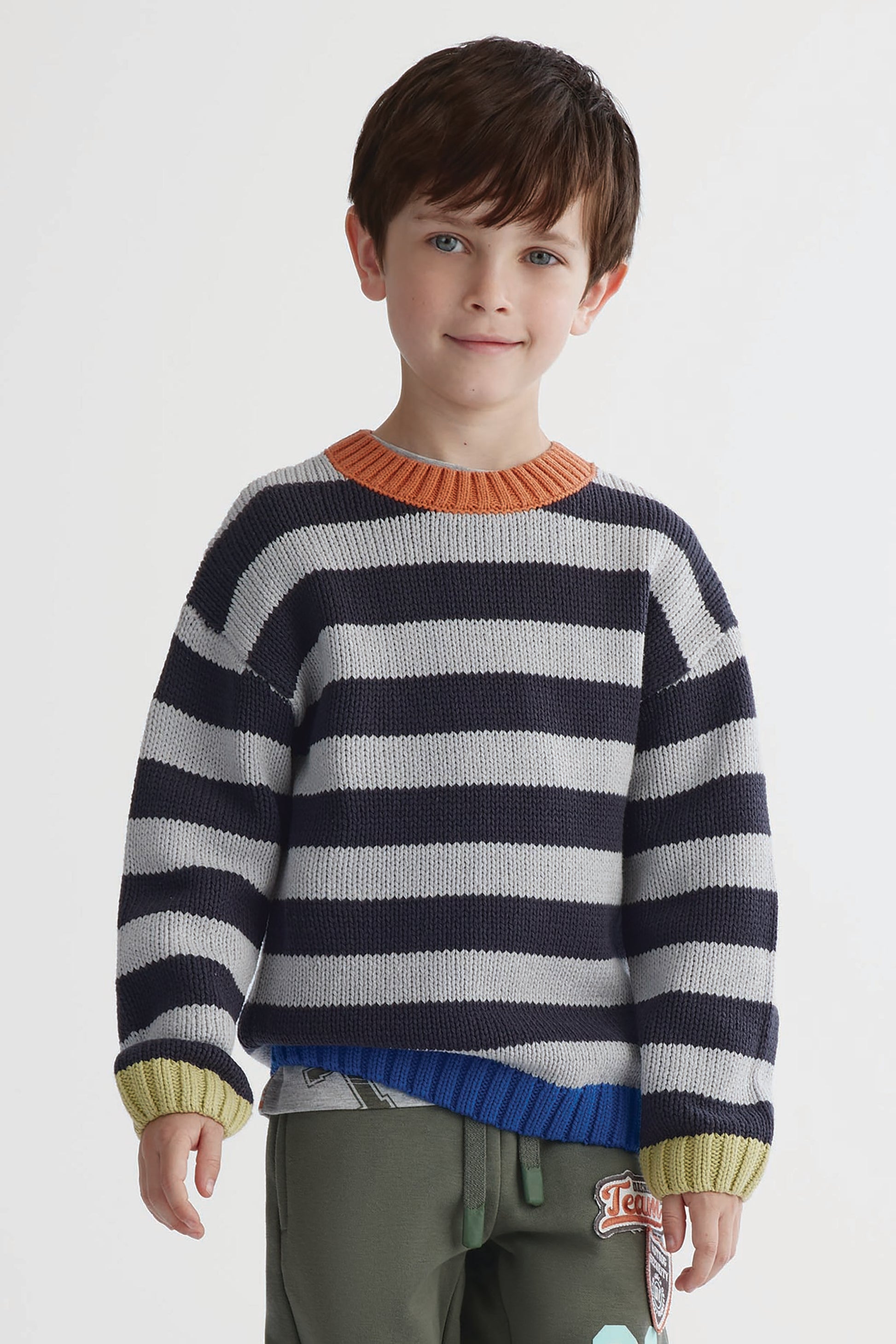 Chandail en tricot - Enfant garçon && CHARBON/MULTI