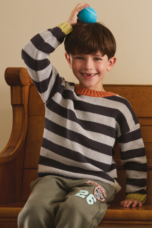 Chandail en tricot - Enfant garçon && CHARBON/MULTI