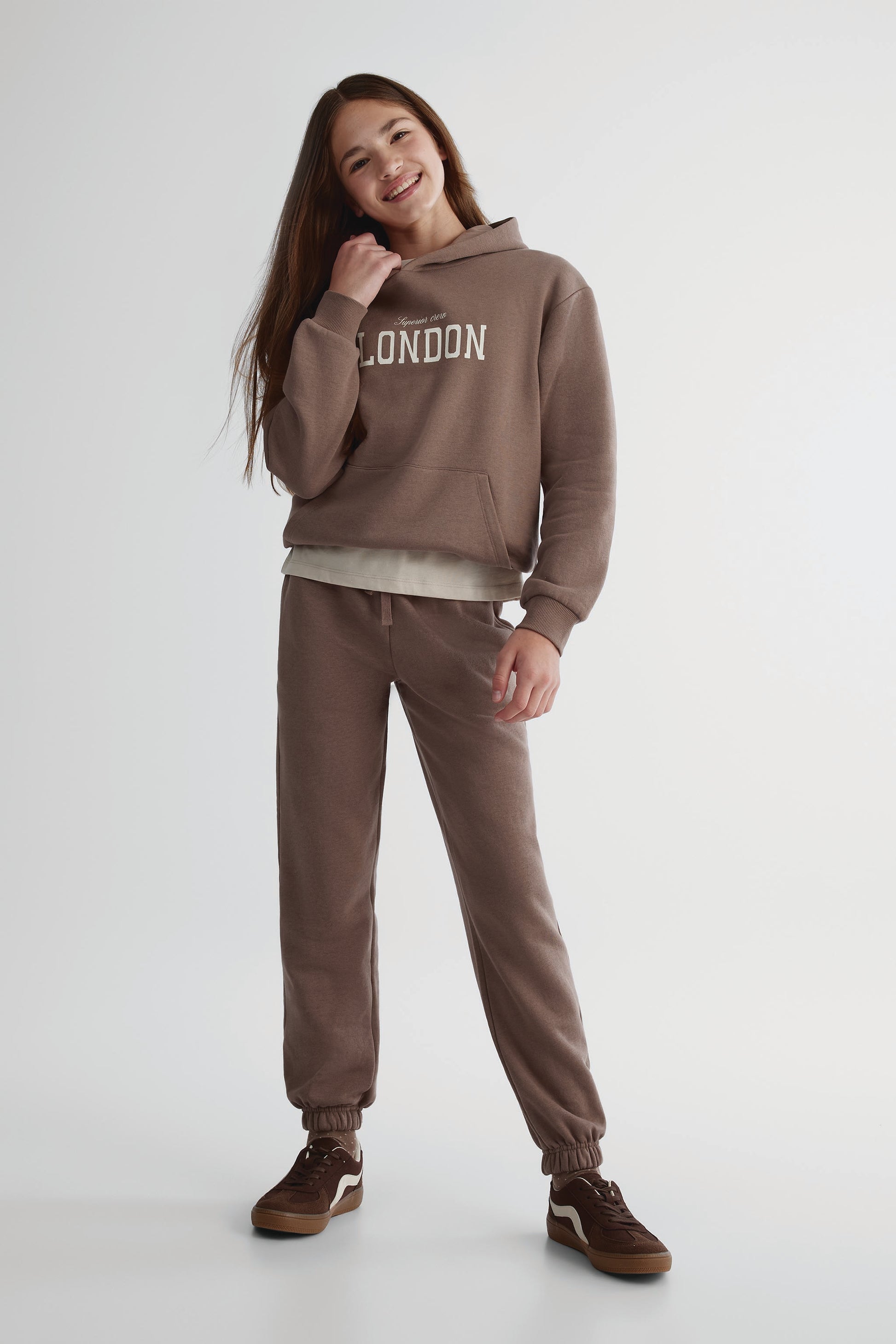Pantalon ouaté - Ado fille && BRUN