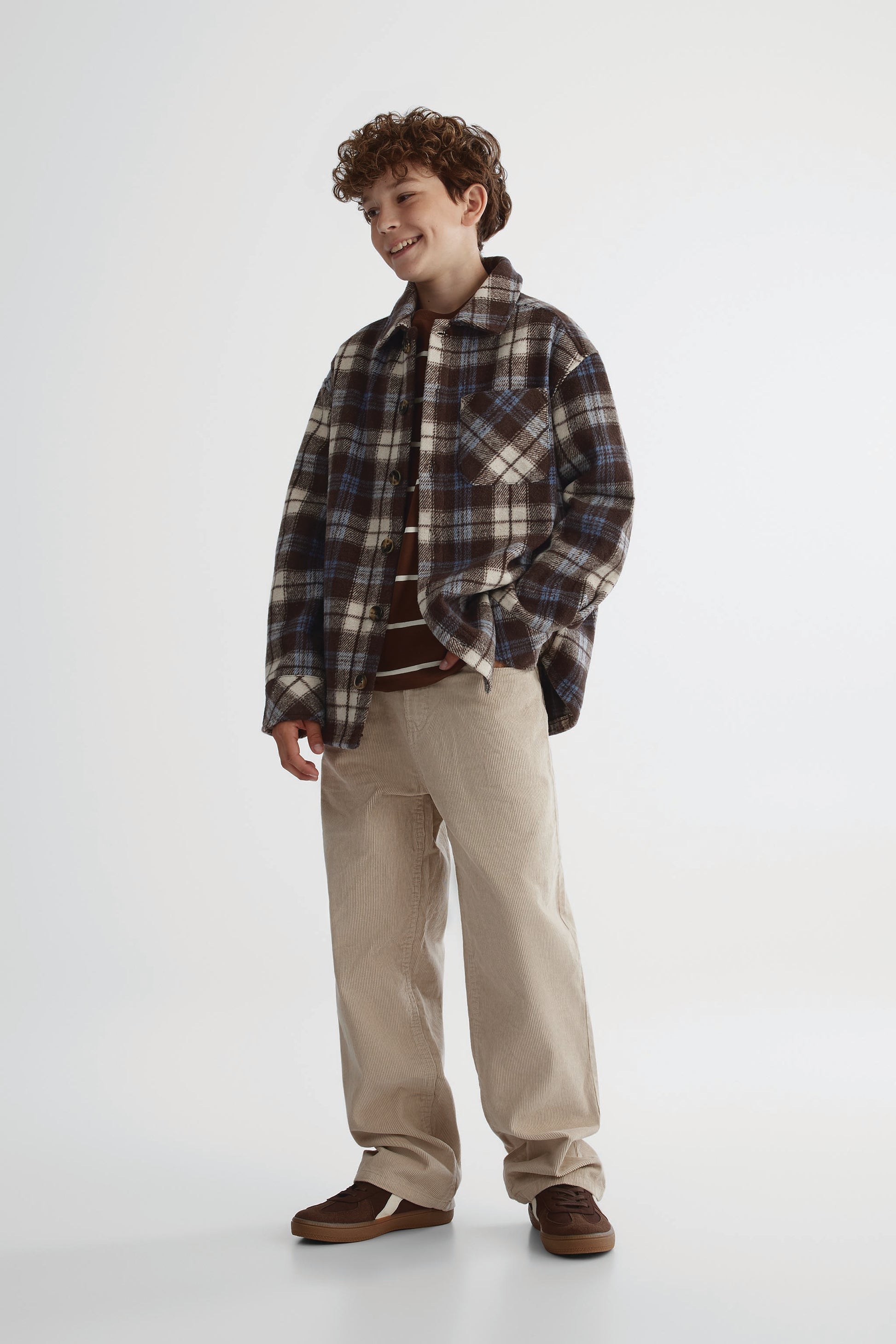 Pantalon velours côtelé velours côtelé - Ado garçon && BEIGE