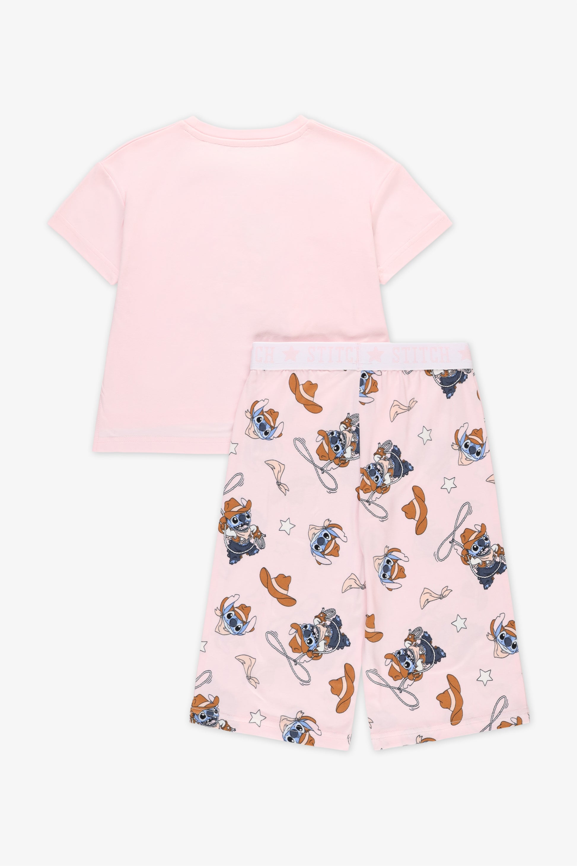 Pyjama 2 pièces Stitch © Disney t-shirt et capri - Enfant fille && ROSE