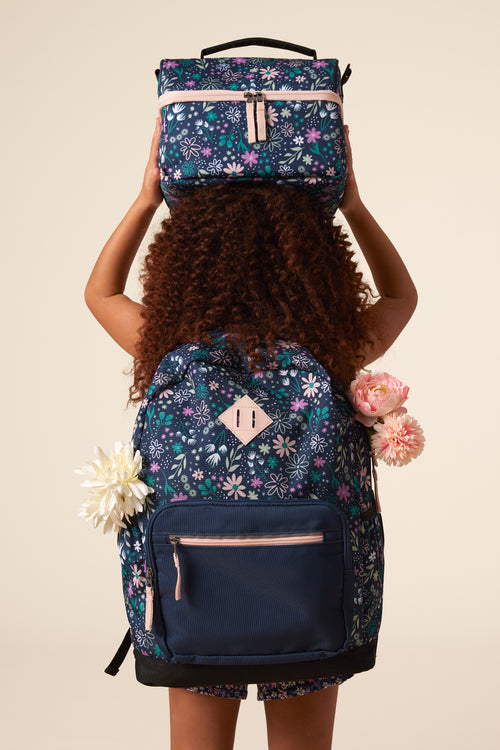Sac à dos scolaire en polyester Oxford - Enfant fille && BLEU MULTI