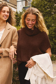 Chandail tricoté moelleux - Femme && BRUN FONCE