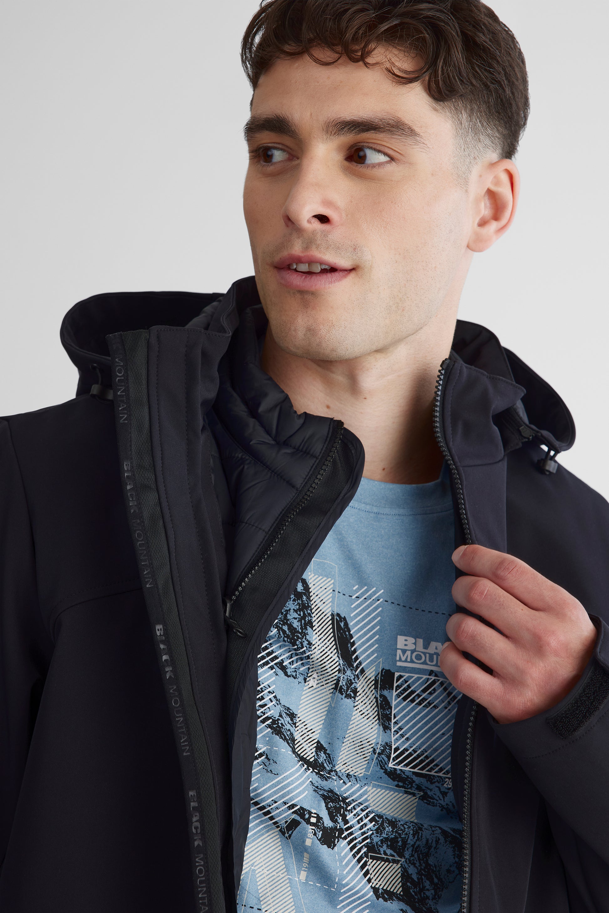 Manteau mi-saison 3-en-1 - Homme && NOIR
