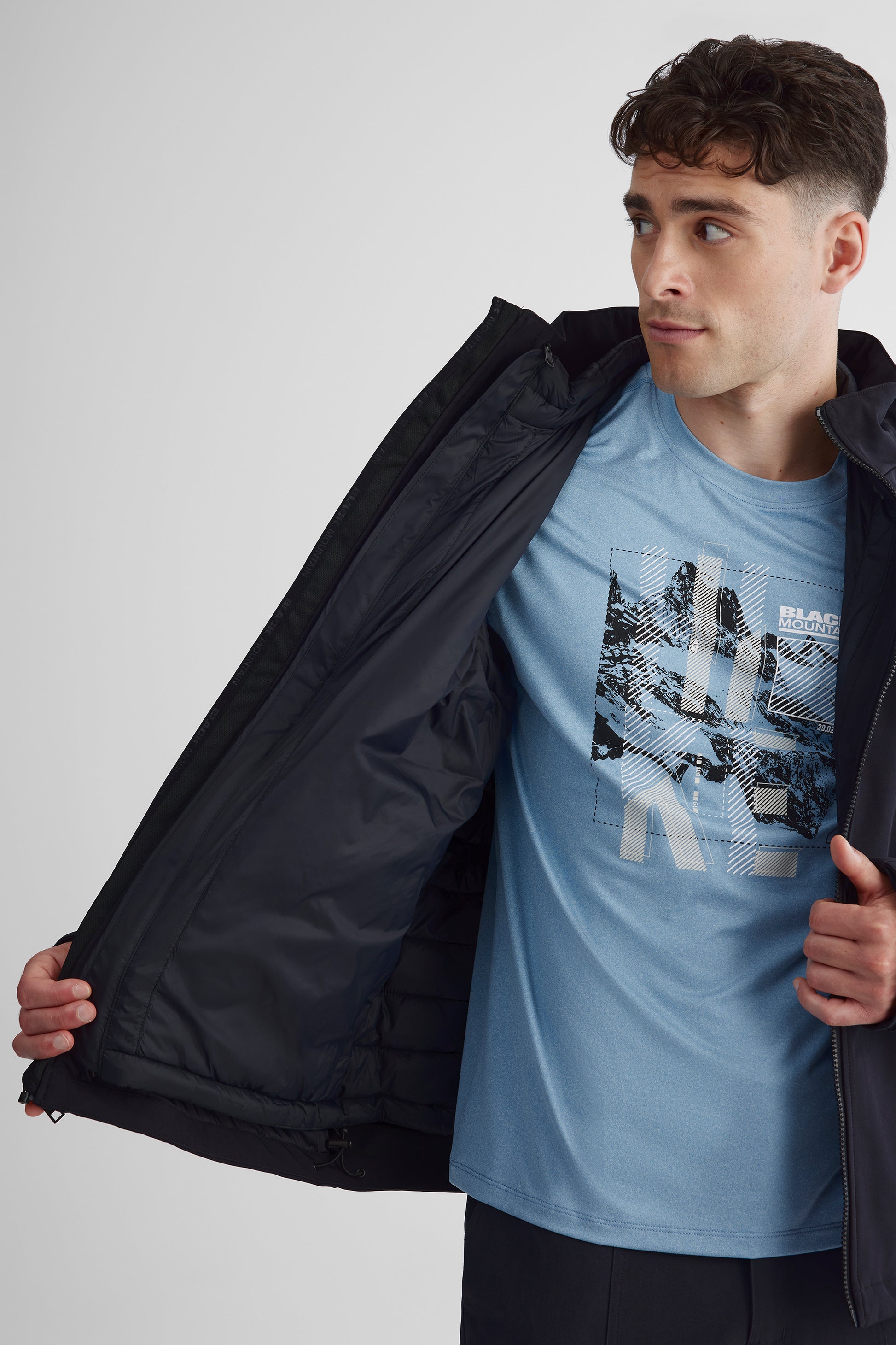 Manteau mi-saison 3-en-1 - Homme && NOIR
