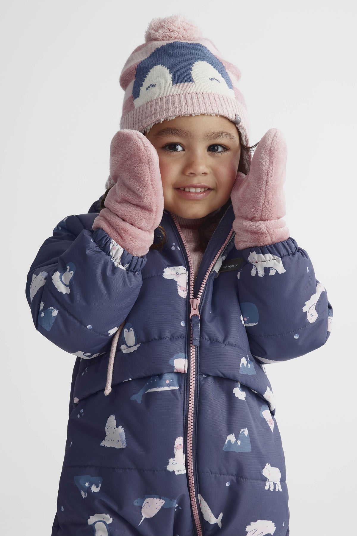 Tuque péruvienne d'hiver - Bébé fille && ROSE