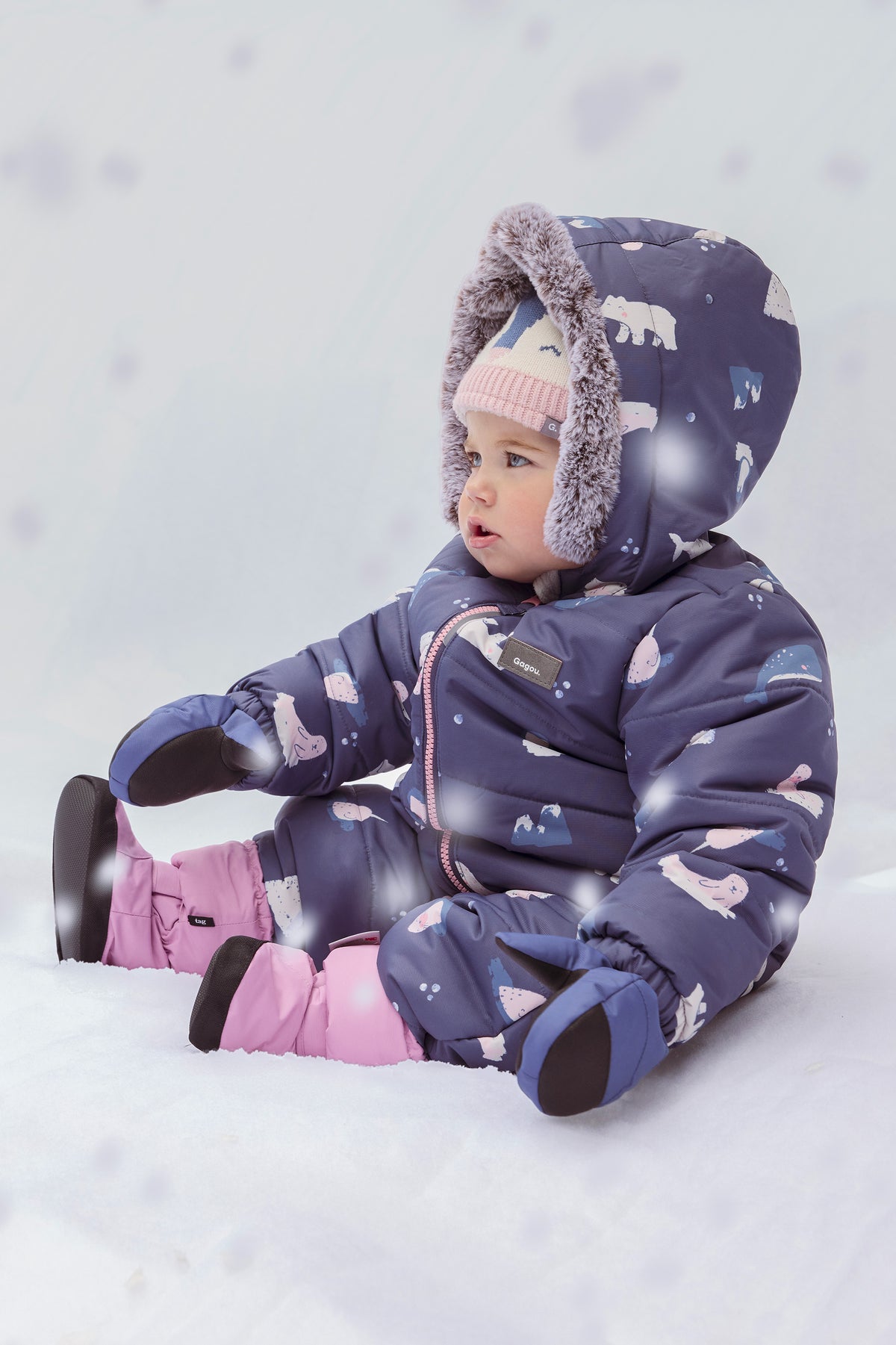 Combinaison une pièce chaude - Bébé fille && MARIN/MULTI