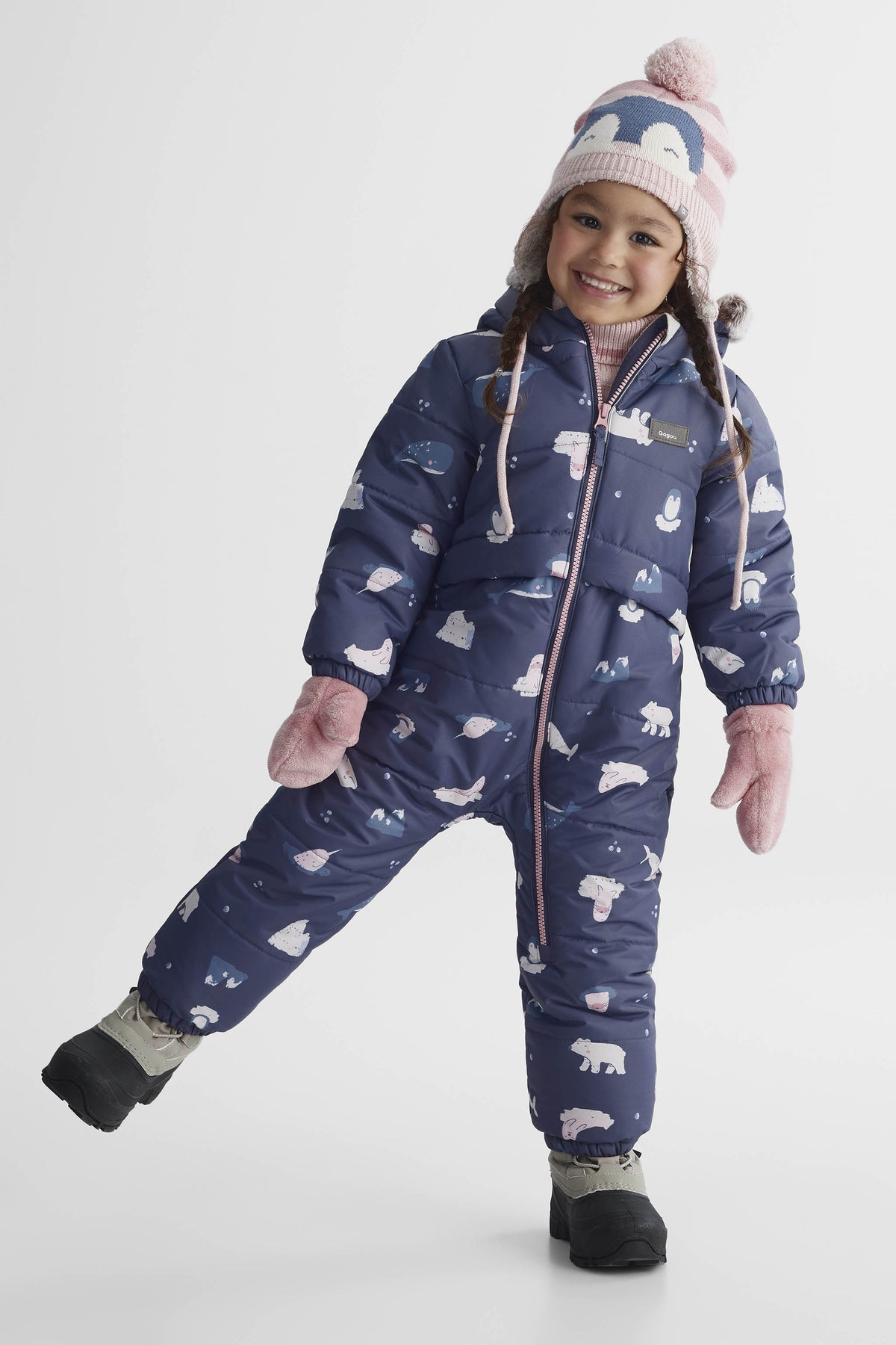 Habit une pièce douillet - Bébé fille && MARIN/MULTI