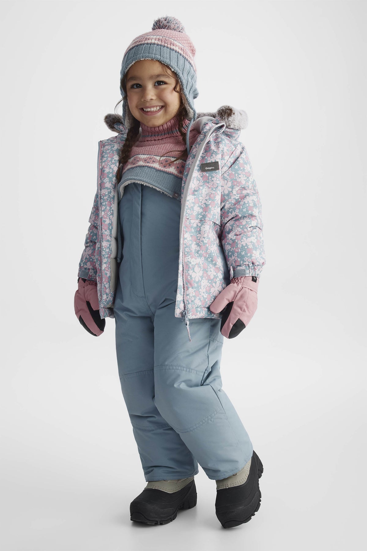 Ensemble neige coordonné - Bébé fille && ROSE MULTI