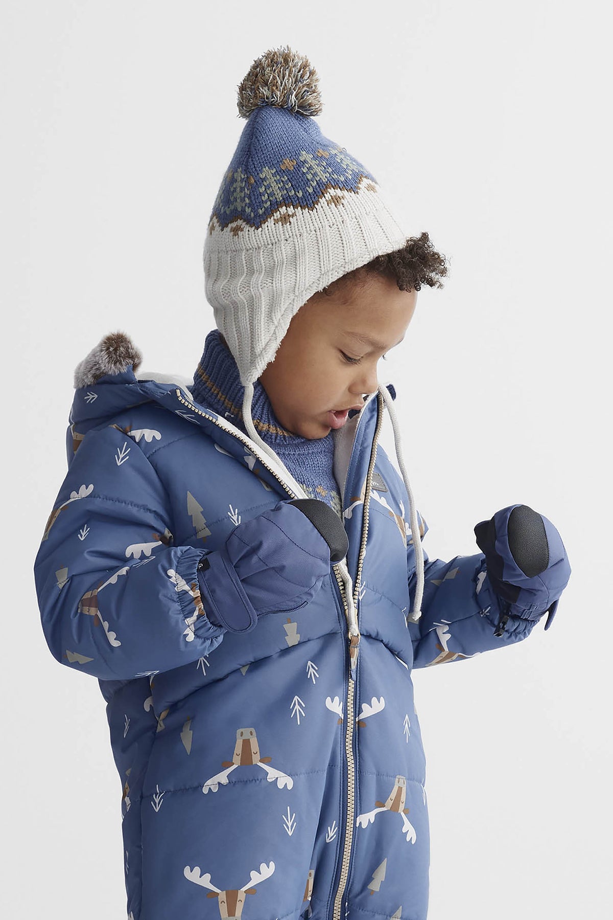 Mitaines isolées neige - Bébé garçon && BLEU