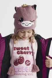 Tuque péruvienne classique - Enfant fille && VIEUX ROSE
