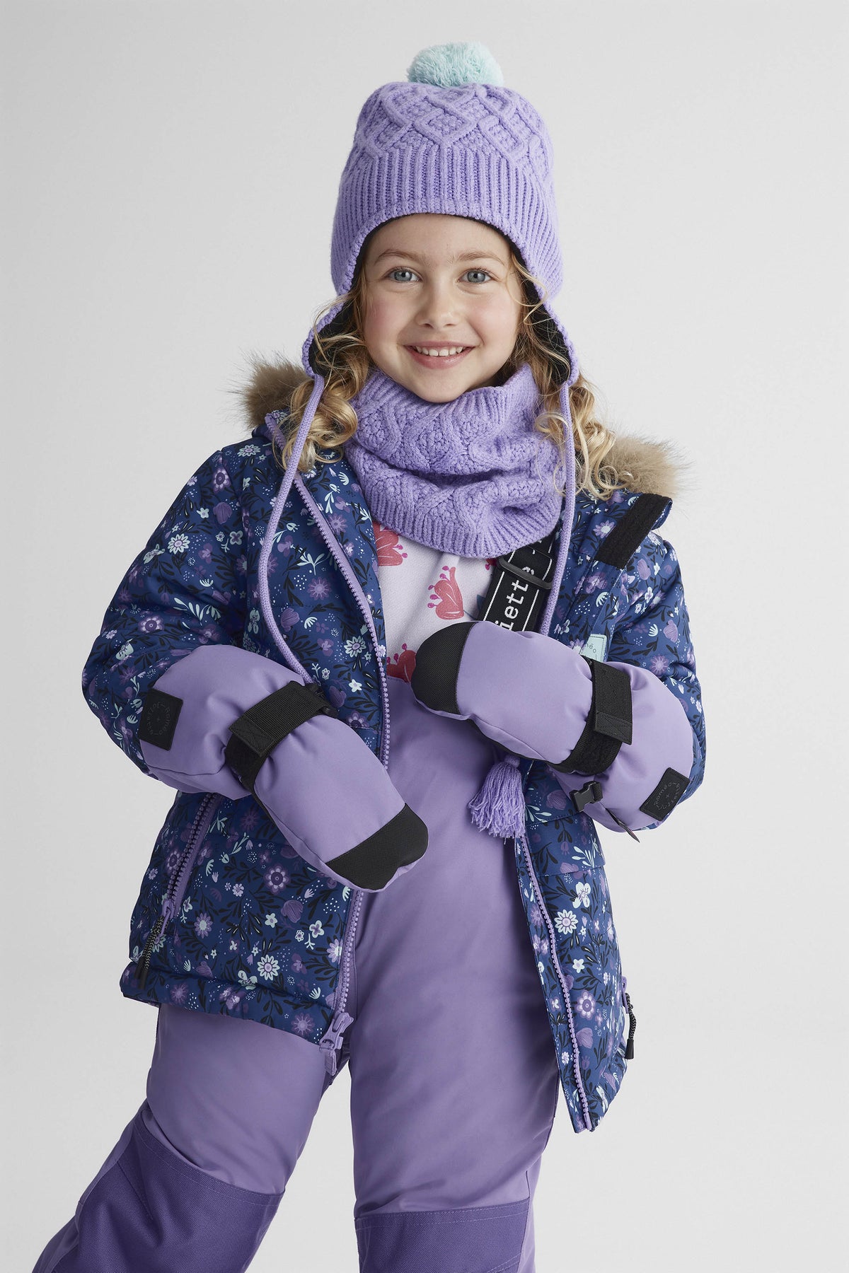 Mitaines chaudes isolées - Enfant fille && MAUVE