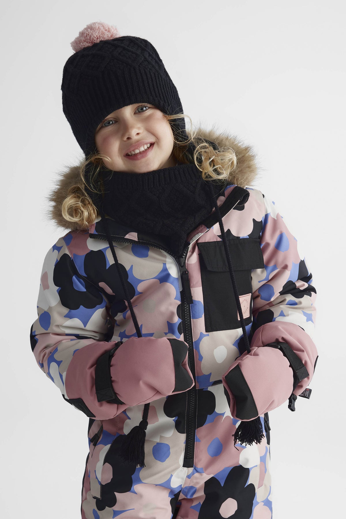 Tuque péruvienne tricotée - Enfant fille && NOIR