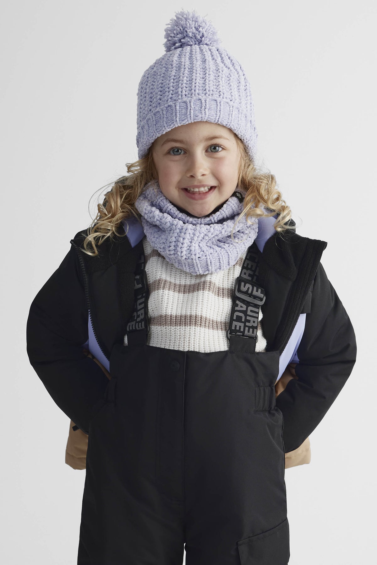 Tuque cloche chenille - Enfant fille && BLEU PALE