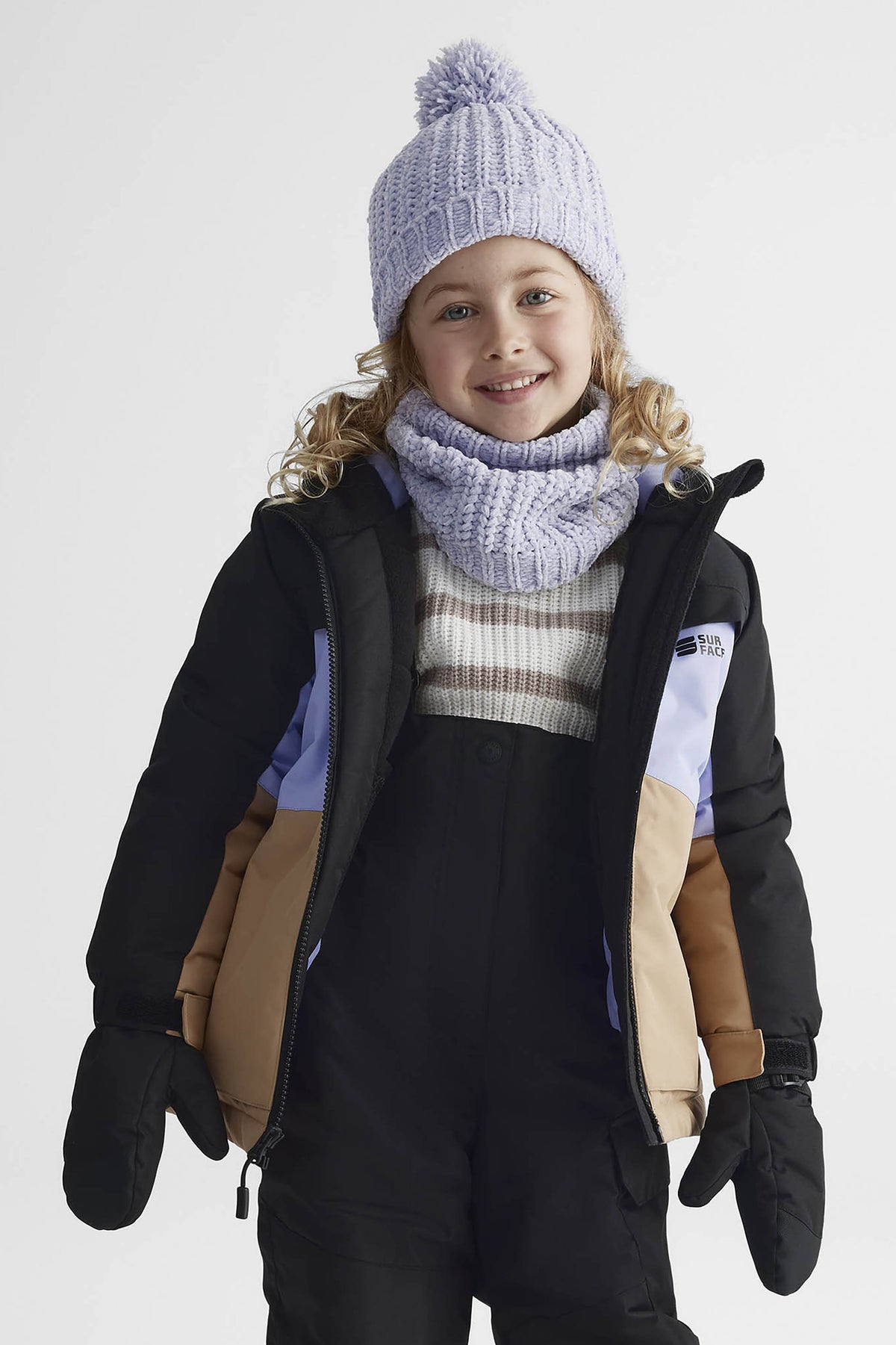 Mitaines isolées neige - Enfant fille && NOIR