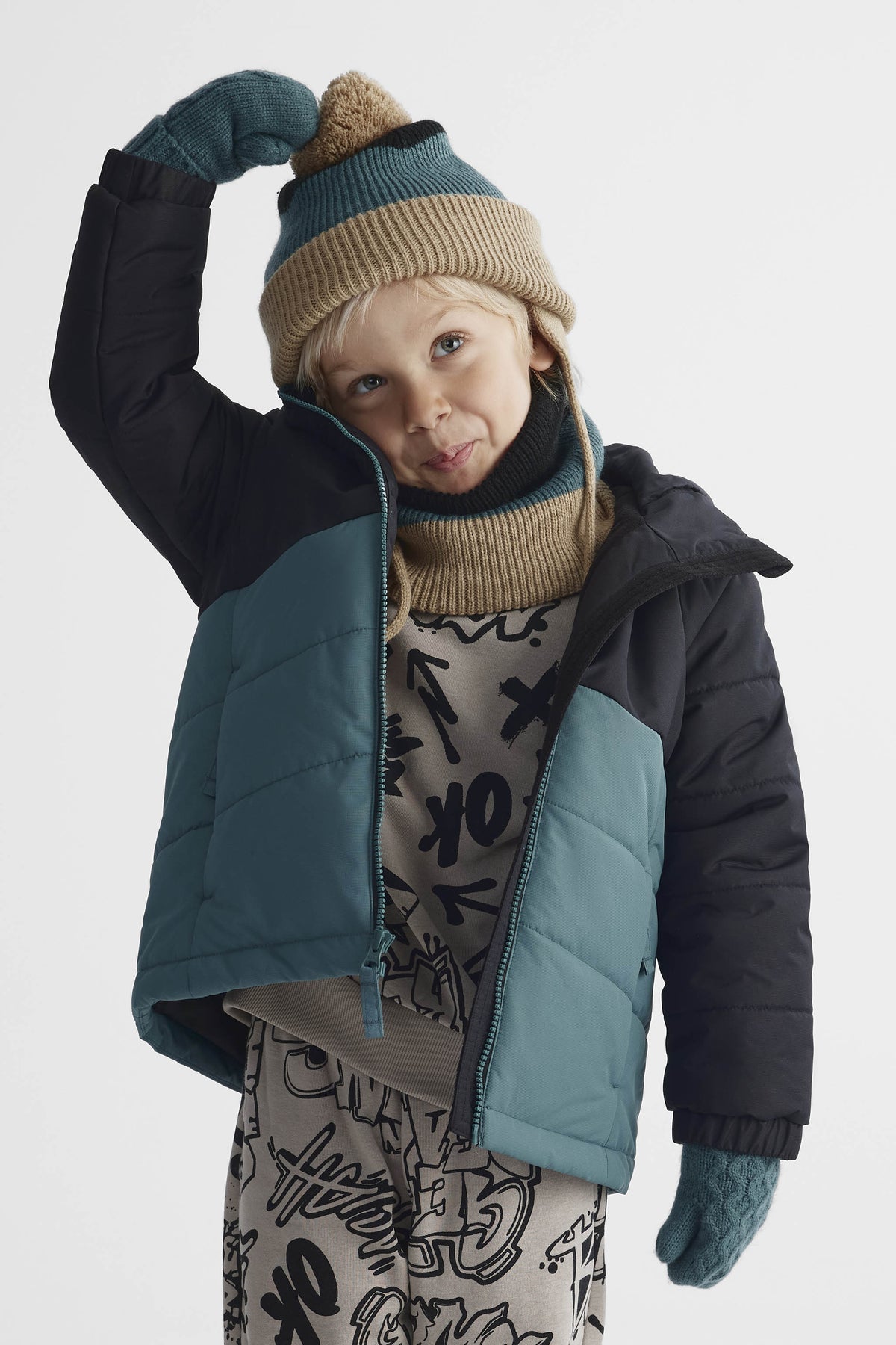 Combo tuque et cache-cou - Enfant garçon && BRONZÉ