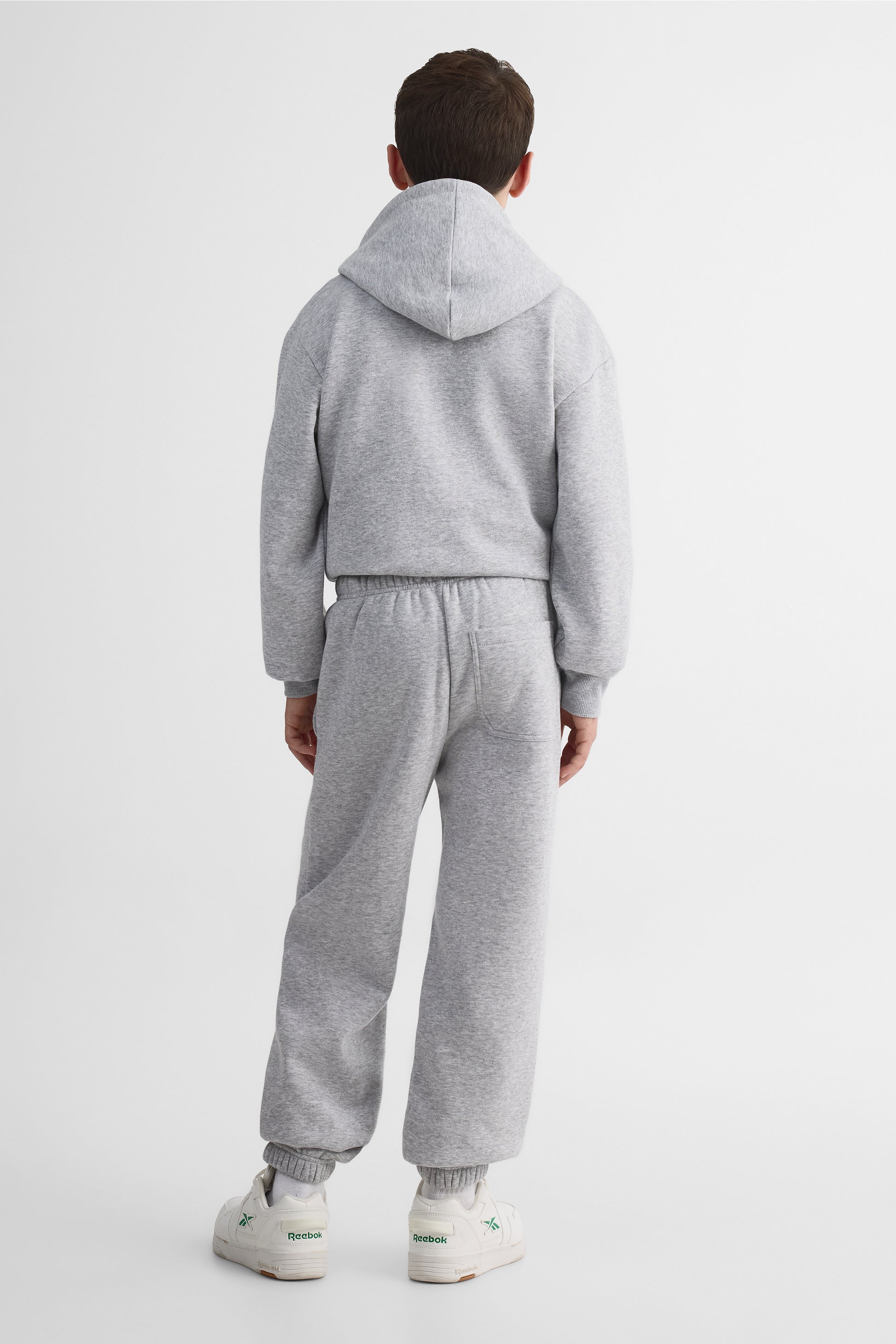 Pantalon jogger élastique en coton - Ado garçon && GRIS MIXTE