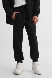 Pantalon jogger ouaté - Ado garçon && NOIR