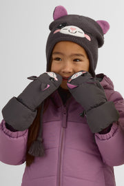 Tuque en tricot doublée micropolar - Enfant fille && CHARBON
