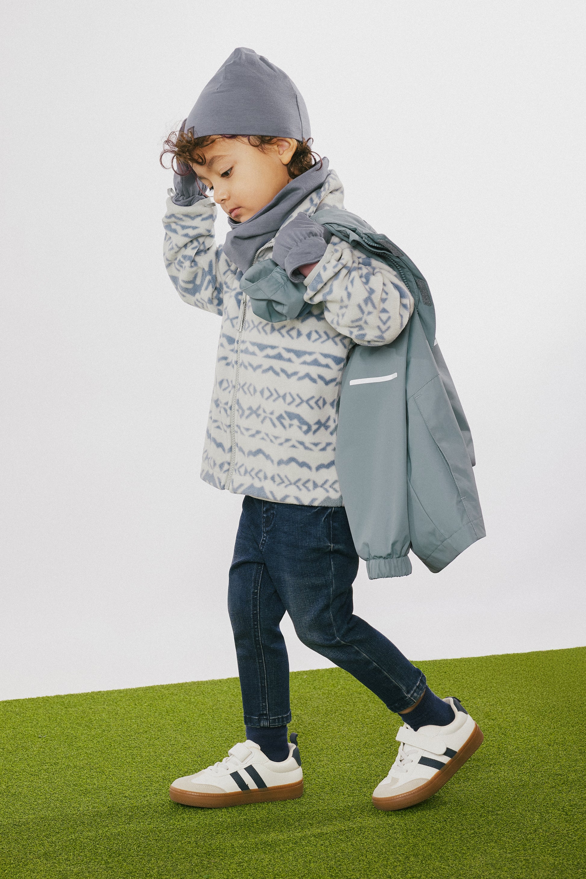 Manteau 3-en-1 résistant à l'eau - Enfant garçon && VERT DE GRIS