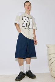 Bermudas denim baggy skater - Homme && DENIM FONCE