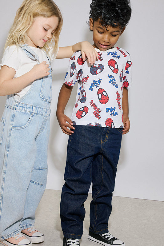 Jeans 5 poches en denim - Enfant garçon && INDIGO